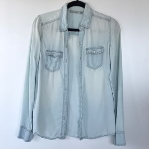 Halogen casual light blue shirt